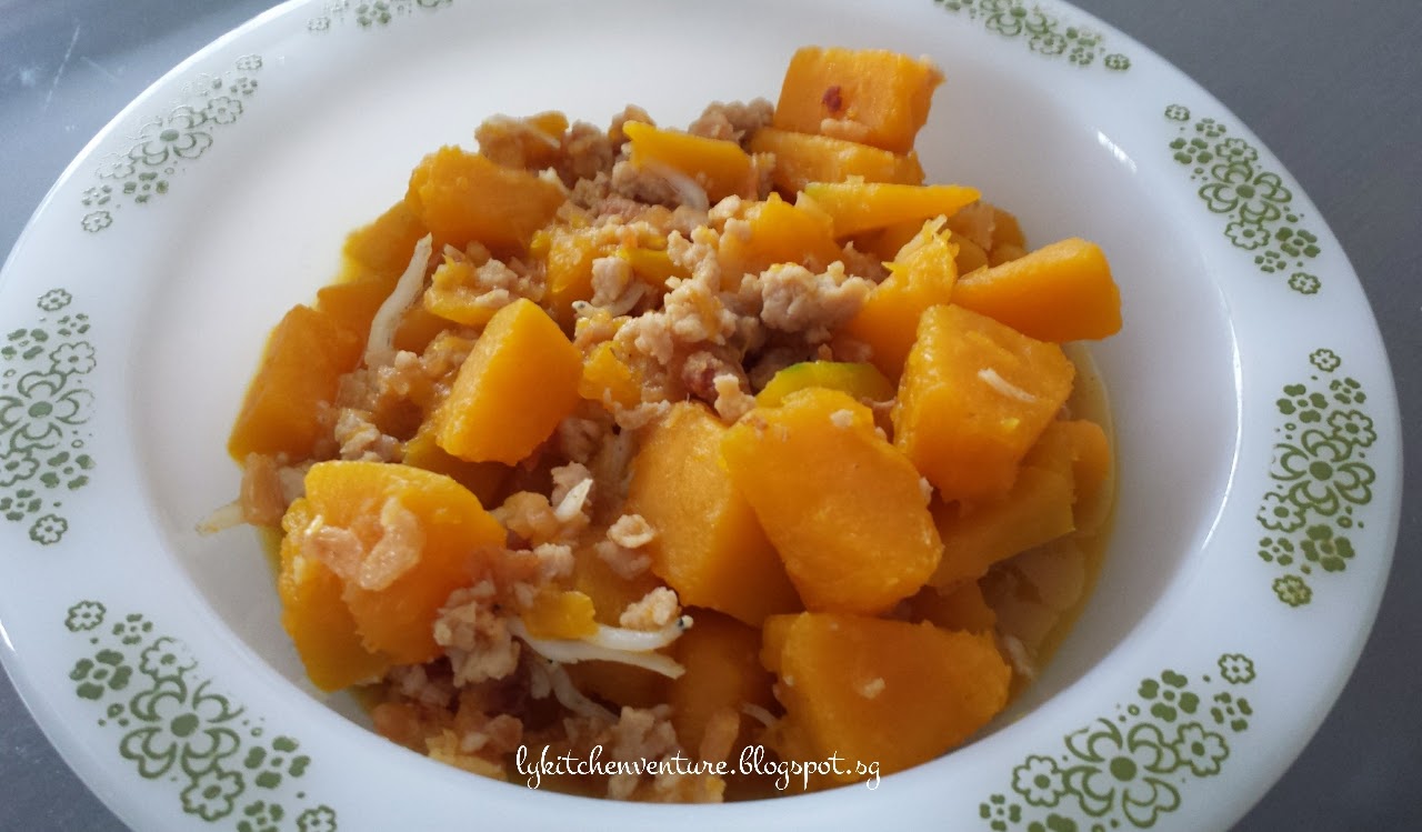 LY's Kitchen Ventures Stir Fry Pumpkin with Minced Meat